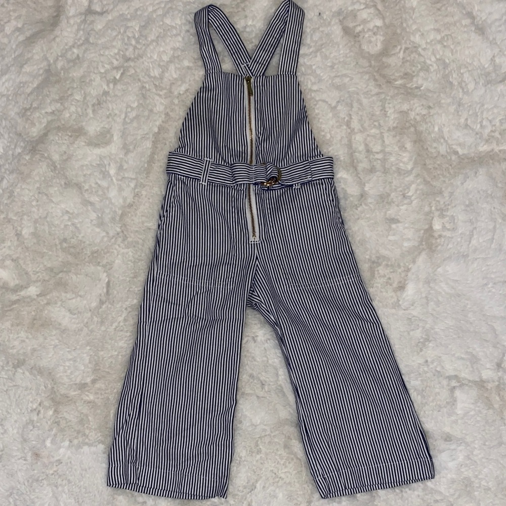Janie and Jack Navy Striped Jumpsuit